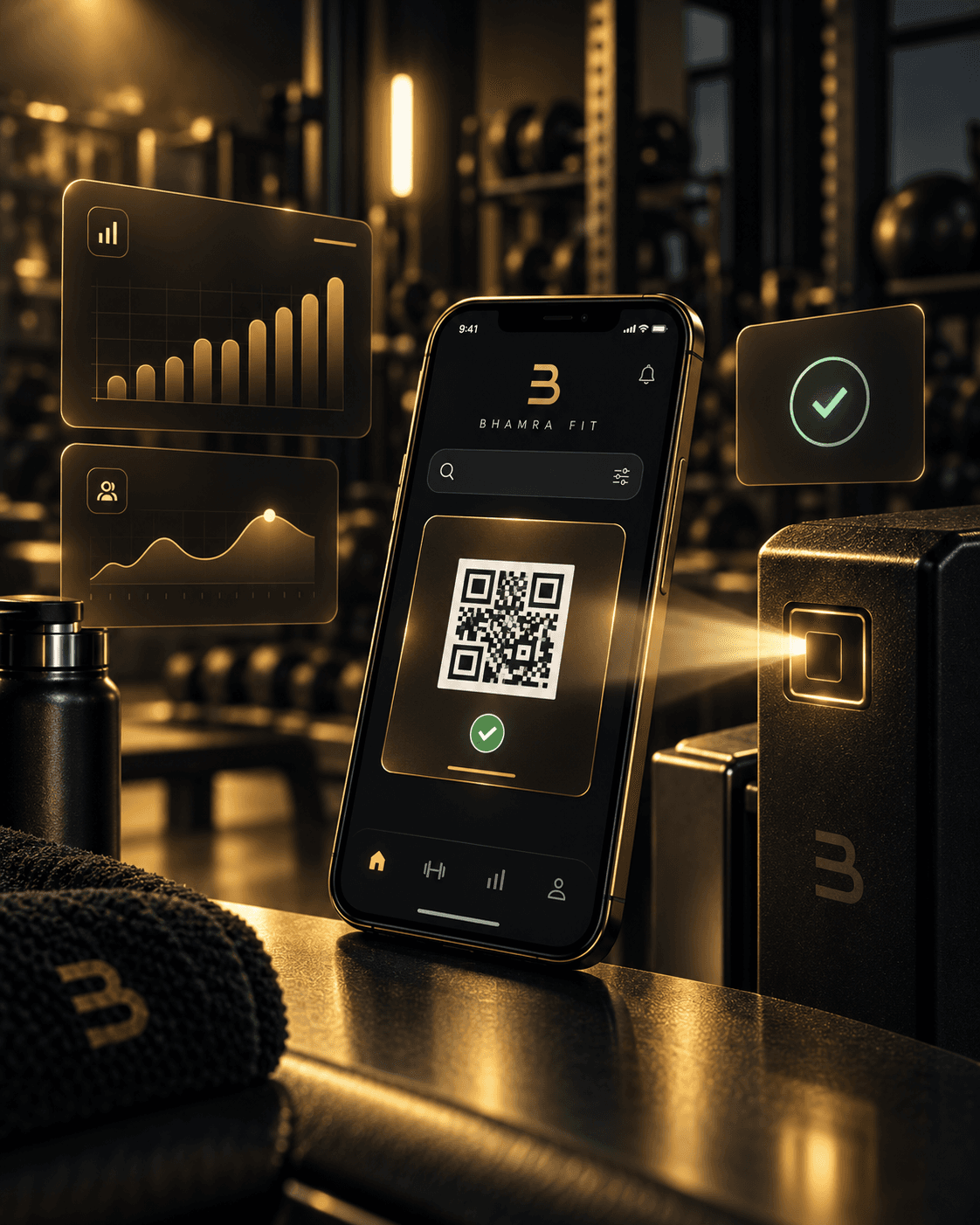 Bhamra Fit Partner App — QR Check-In at Gym